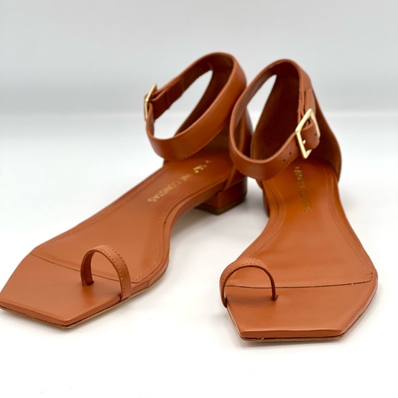 Caroline Constas Jane Flat Sandals in Brown Leather. Size 39.5 and 37 - Picture 6 of 12